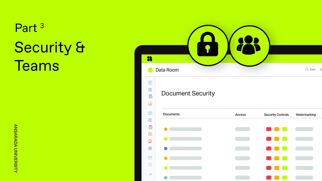 Virtual Data Room Training - Security and Teams