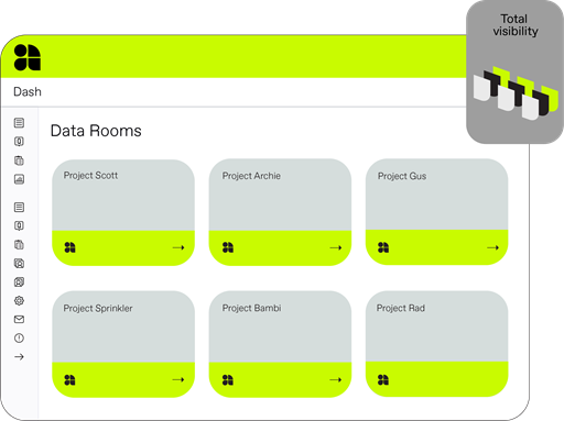 Data room dashboard