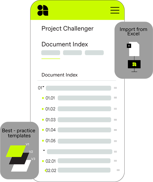 Templatized document index