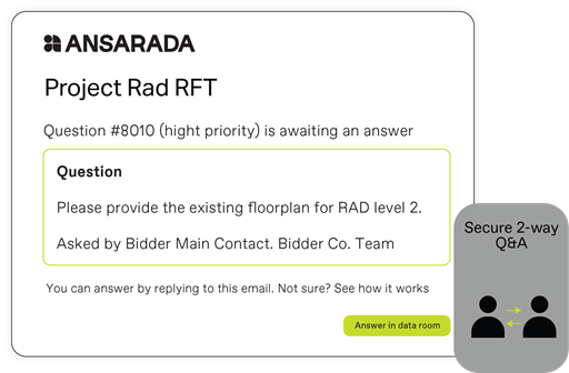 Ansarada's powerful procurement Q&A tools 