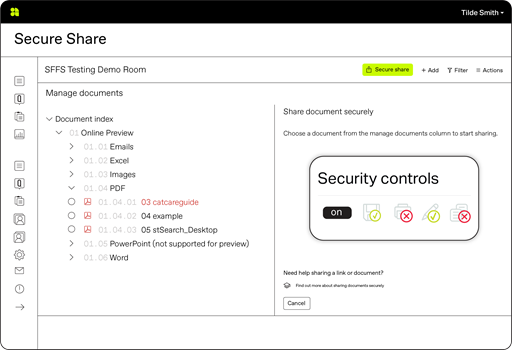 Superior security with granular settings 