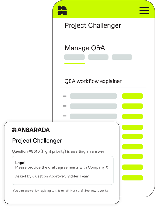 Ansarada Q&A workflow 