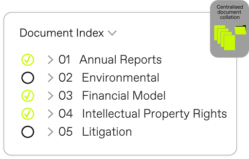 Centralized document collation and bulk actions