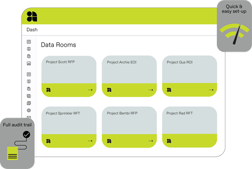 Data room dashboard